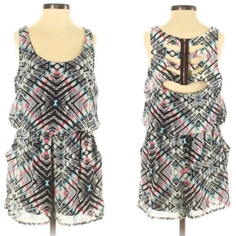 Xhilaration Caged-Back Romper